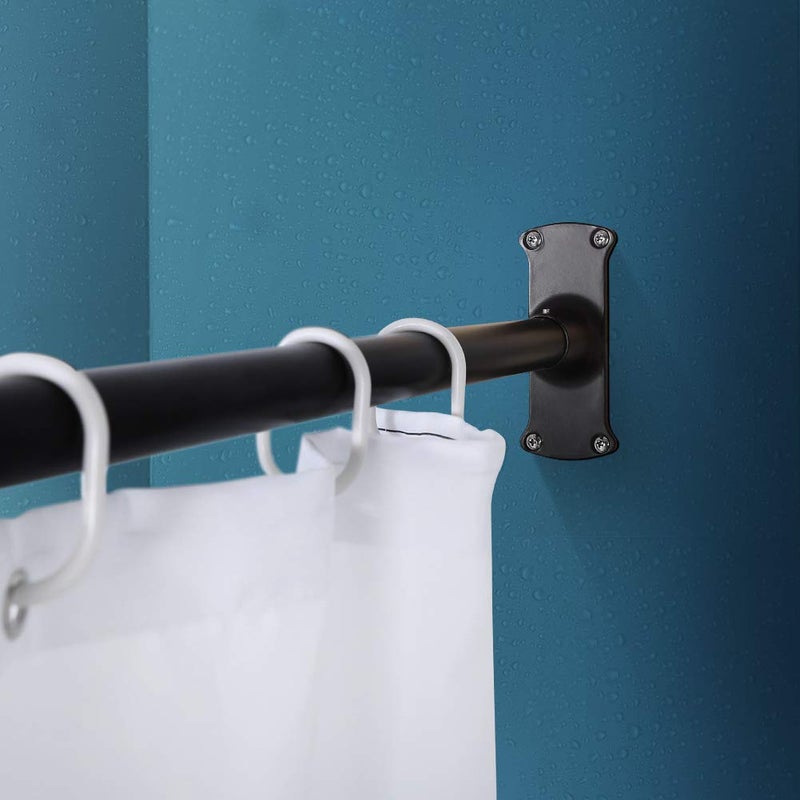 PrettyHome L Shapaed Bathroom Bathtub Corner Shower Curtain Rod Large Space 28"x68",Black Finished - Image 5